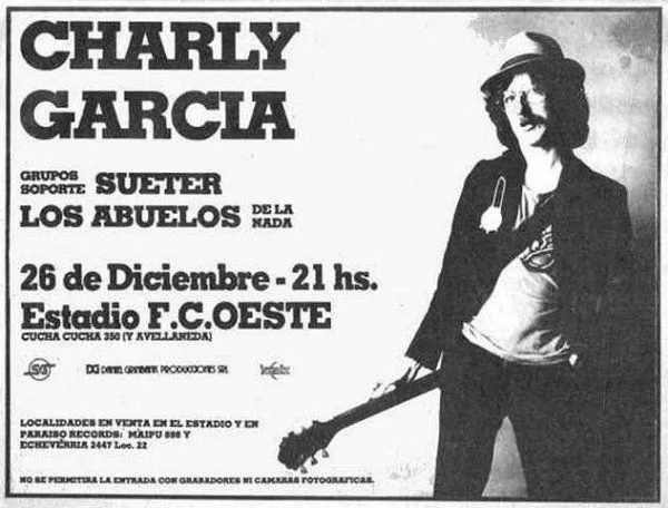 A 43 años del histórico recital de Charly García en Ferro