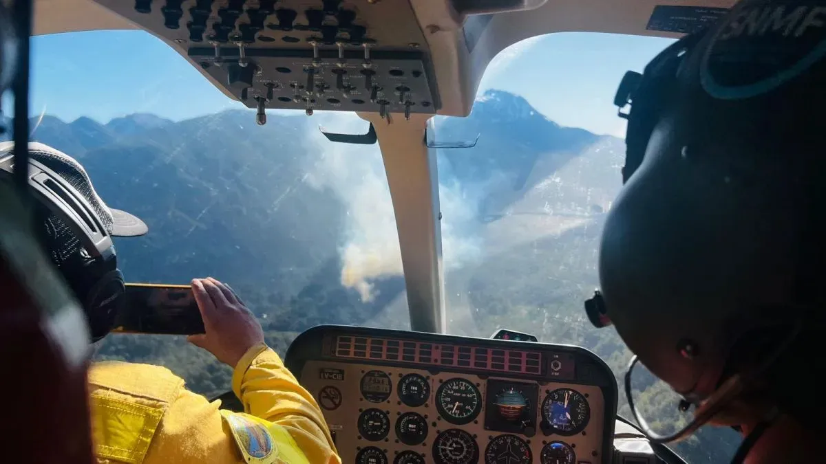 Avanza el fuego en el Parque Nacional Nahuel Huapi