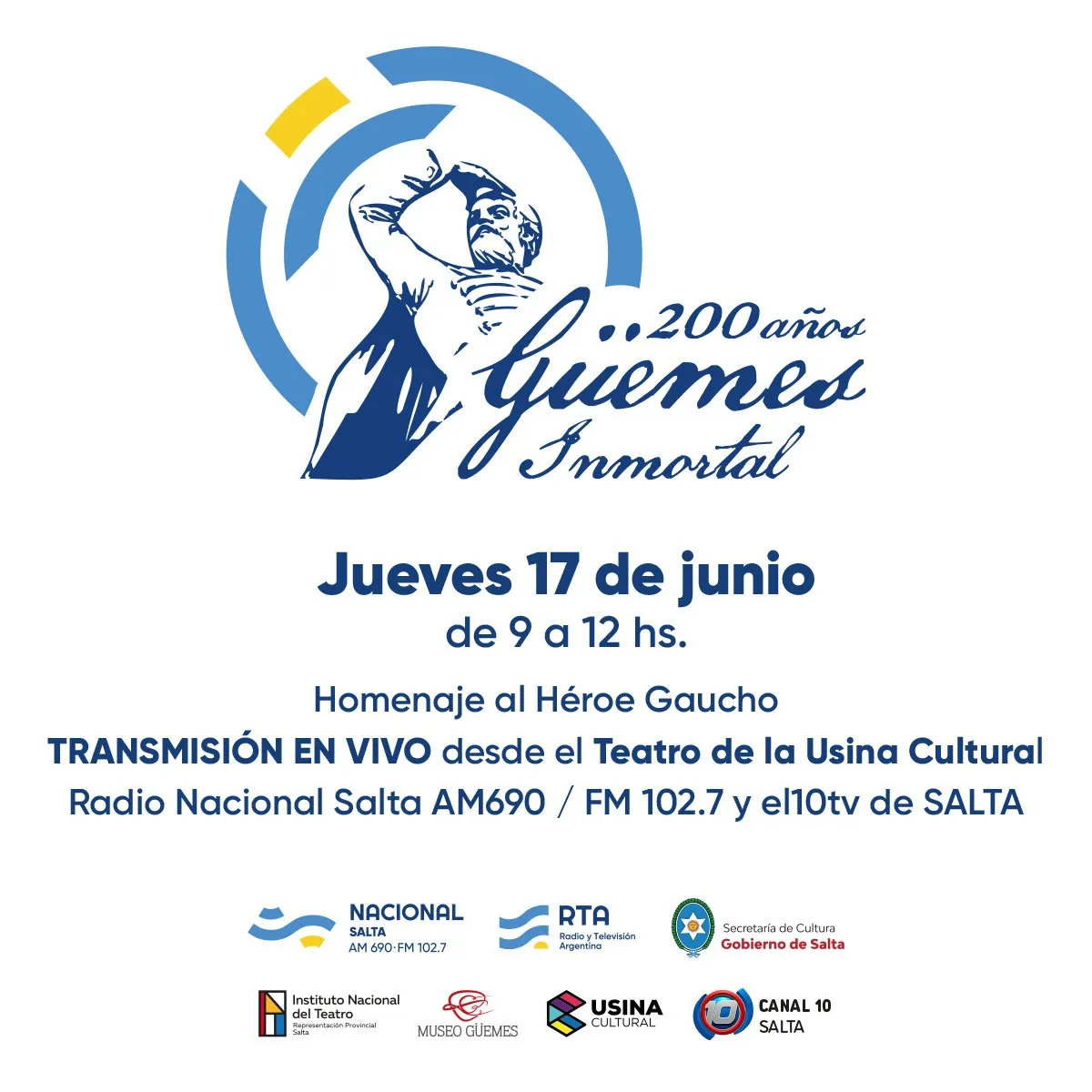 Programa especial «200 Años, Güemes Inmortal» por la radio pública