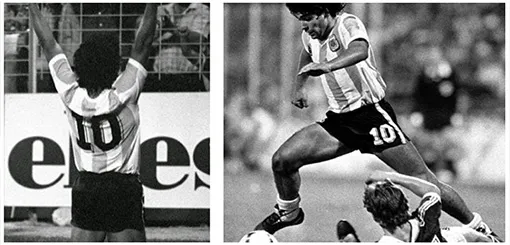 Los primeros dos goles de Diego en la historia de los mundiales